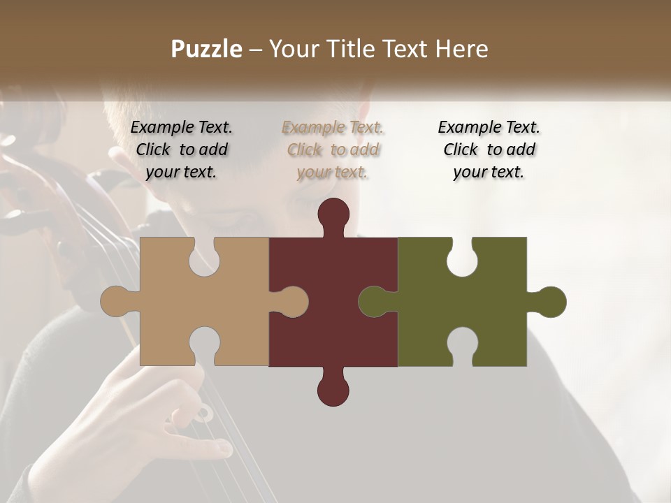 A Young Boy Playing A Violin In Front Of A Window PowerPoint Template