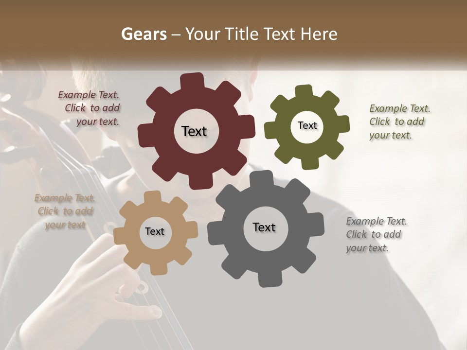 A Young Boy Playing A Violin In Front Of A Window PowerPoint Template