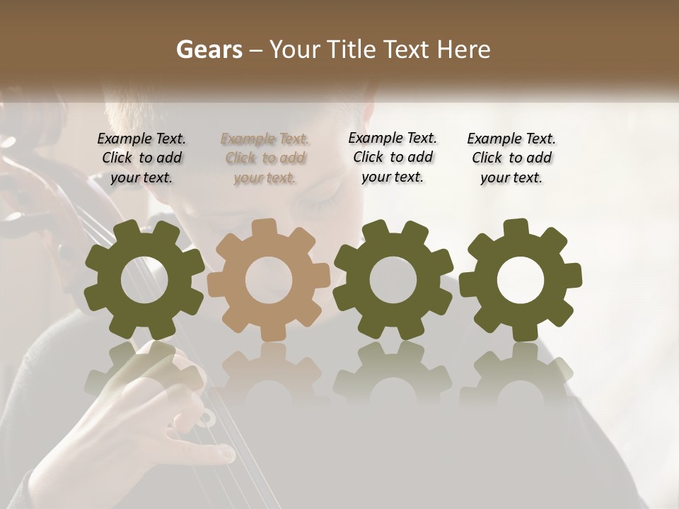 A Young Boy Playing A Violin In Front Of A Window PowerPoint Template