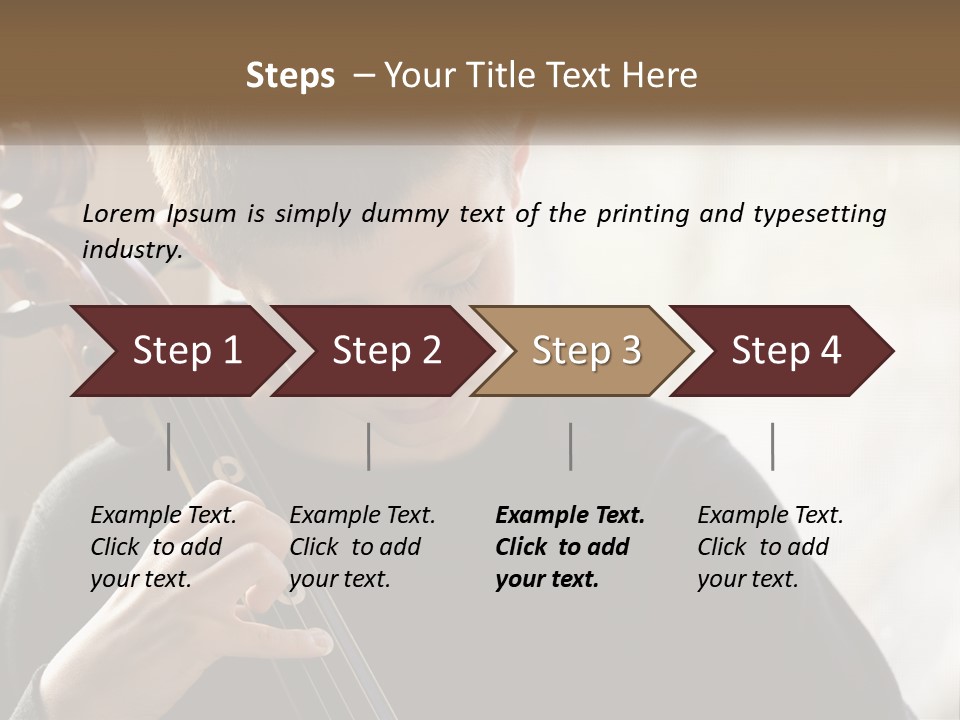 A Young Boy Playing A Violin In Front Of A Window PowerPoint Template