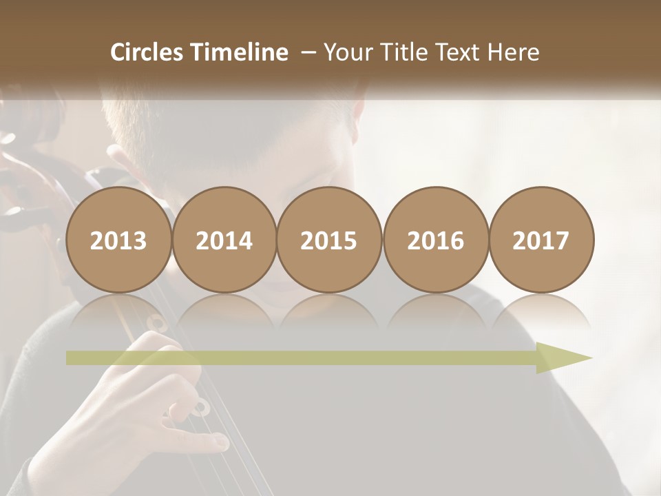 A Young Boy Playing A Violin In Front Of A Window PowerPoint Template