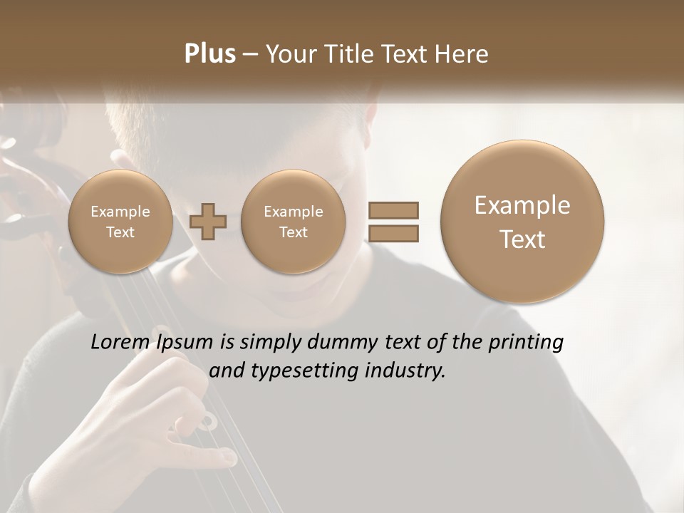 A Young Boy Playing A Violin In Front Of A Window PowerPoint Template