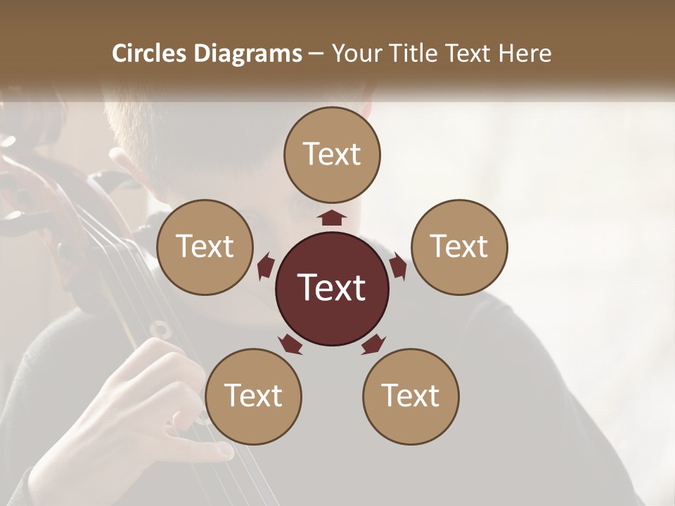 A Young Boy Playing A Violin In Front Of A Window PowerPoint Template