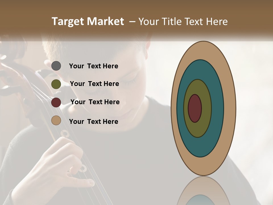 A Young Boy Playing A Violin In Front Of A Window PowerPoint Template