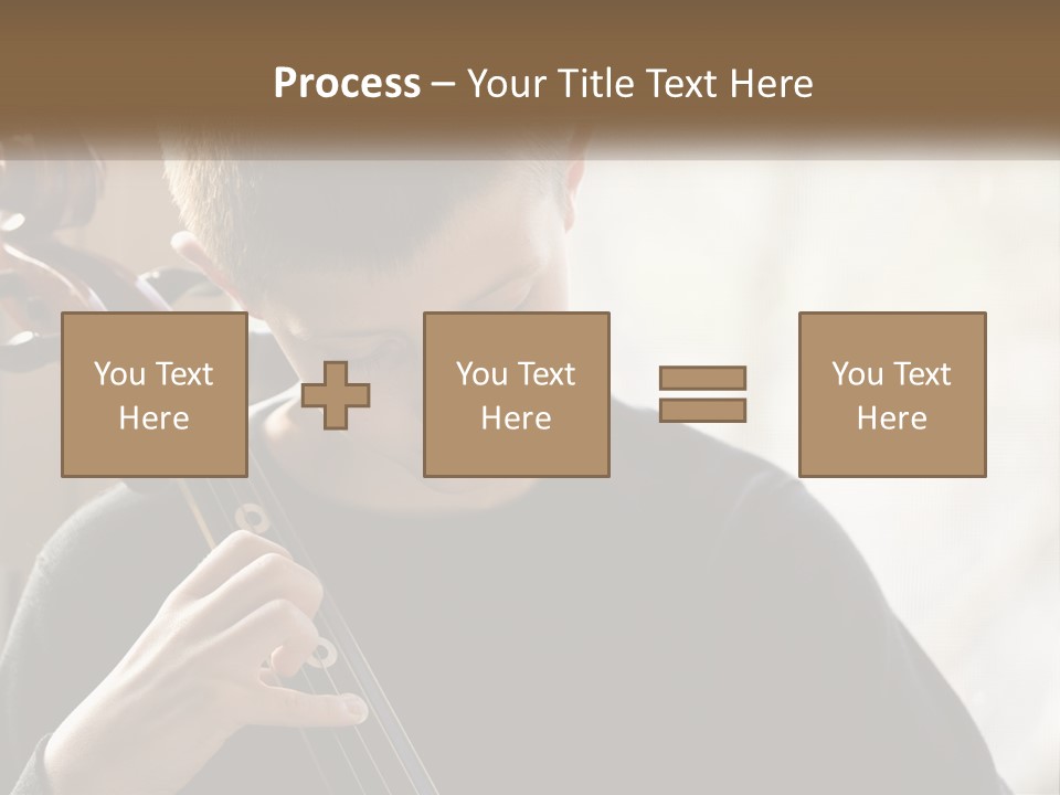 A Young Boy Playing A Violin In Front Of A Window PowerPoint Template