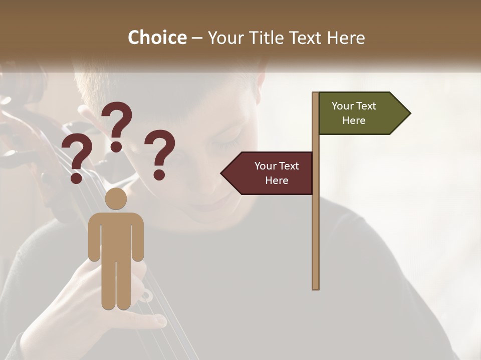 A Young Boy Playing A Violin In Front Of A Window PowerPoint Template