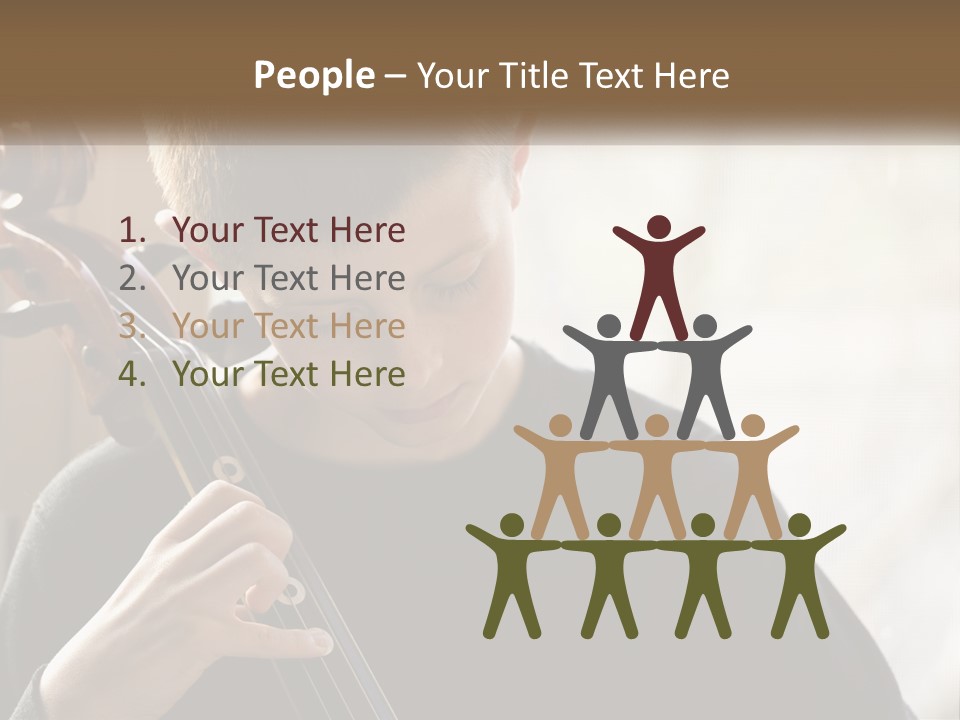 A Young Boy Playing A Violin In Front Of A Window PowerPoint Template