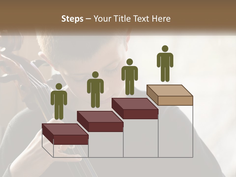 A Young Boy Playing A Violin In Front Of A Window PowerPoint Template