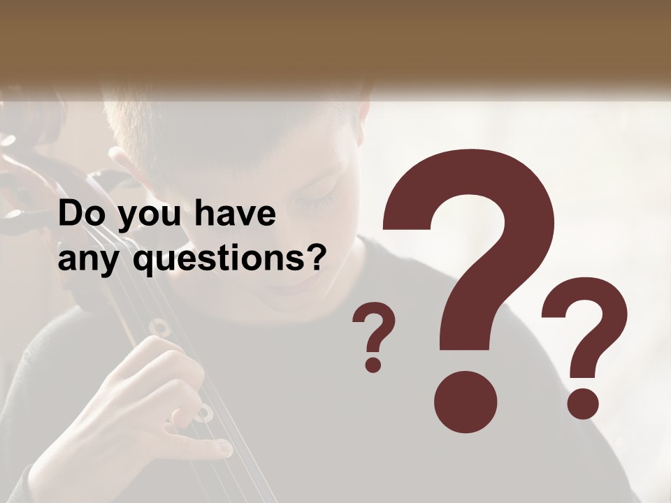 A Young Boy Playing A Violin In Front Of A Window PowerPoint Template