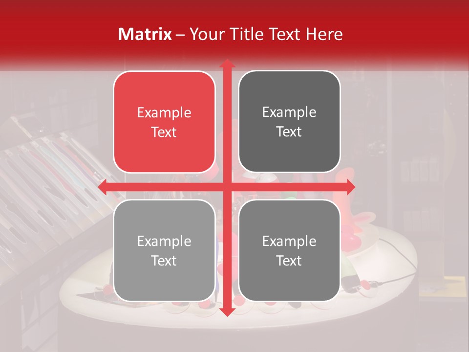 A Display Case Filled With Lots Of Different Colored Items PowerPoint Template
