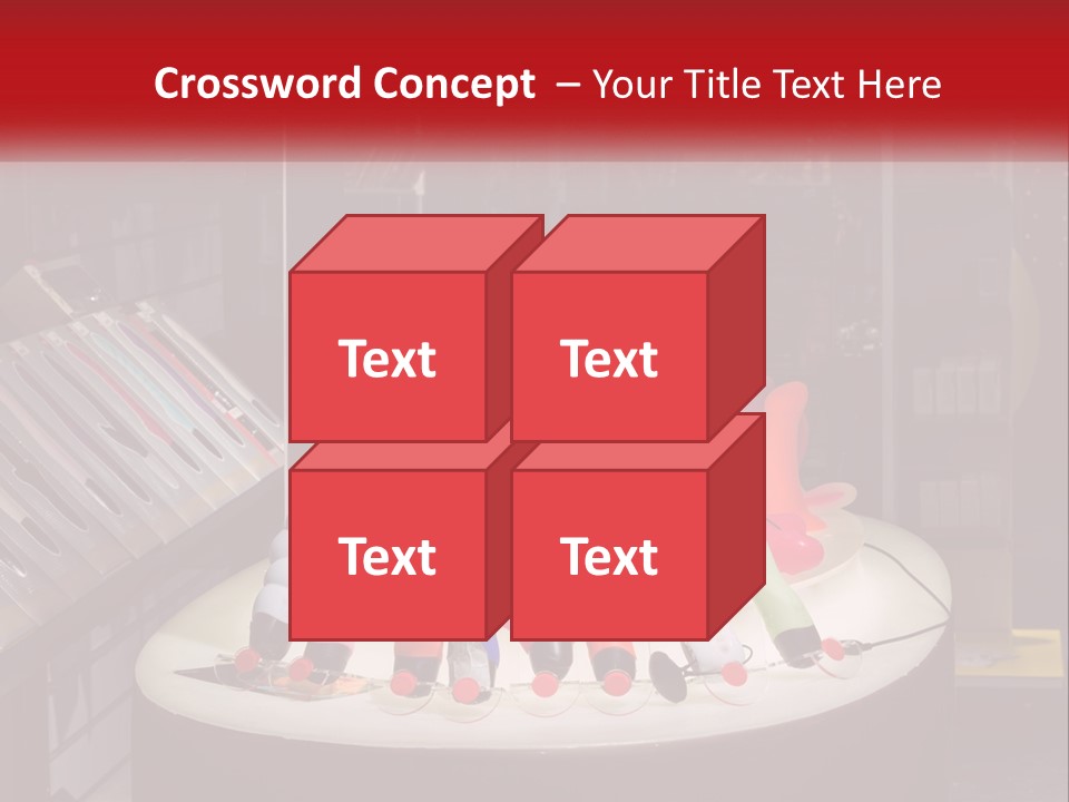 A Display Case Filled With Lots Of Different Colored Items PowerPoint Template