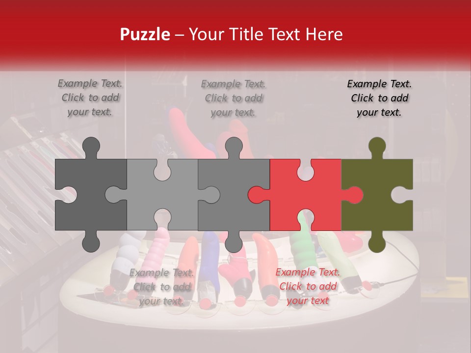 A Display Case Filled With Lots Of Different Colored Items PowerPoint Template