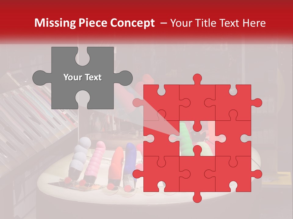 A Display Case Filled With Lots Of Different Colored Items PowerPoint Template