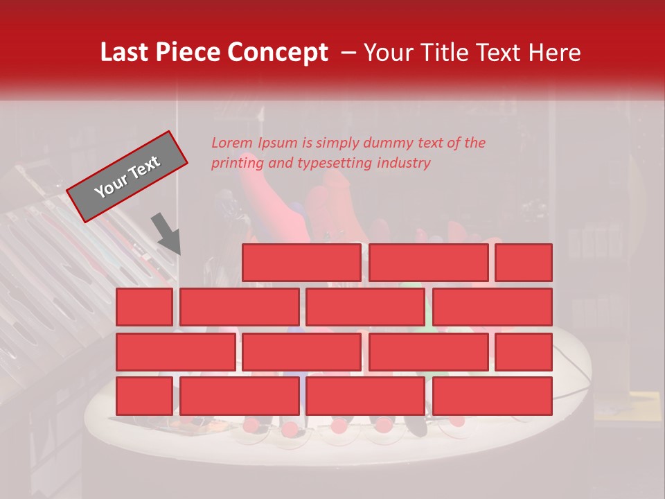 A Display Case Filled With Lots Of Different Colored Items PowerPoint Template