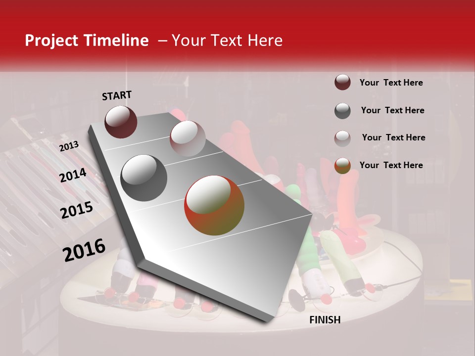 A Display Case Filled With Lots Of Different Colored Items PowerPoint Template