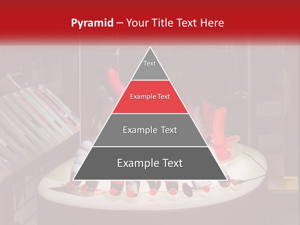 A Display Case Filled With Lots Of Different Colored Items PowerPoint Template