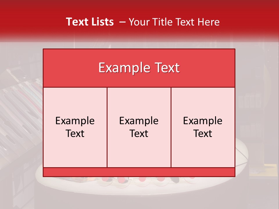 A Display Case Filled With Lots Of Different Colored Items PowerPoint Template