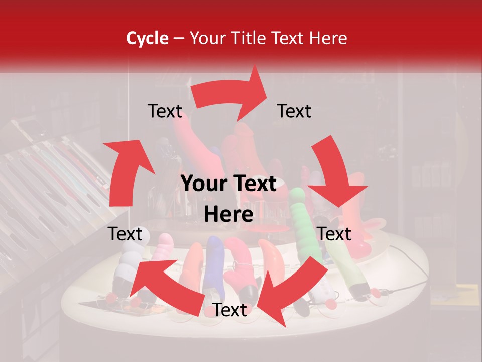 A Display Case Filled With Lots Of Different Colored Items PowerPoint Template