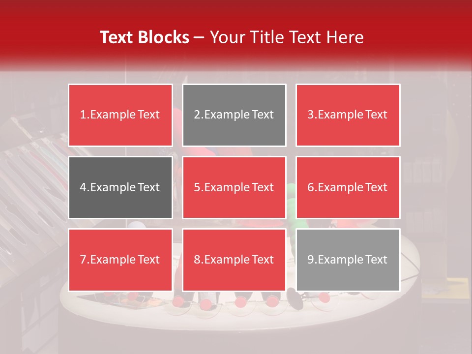 A Display Case Filled With Lots Of Different Colored Items PowerPoint Template