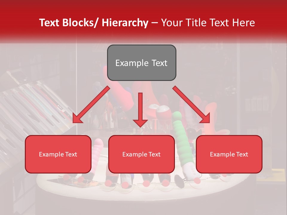 A Display Case Filled With Lots Of Different Colored Items PowerPoint Template