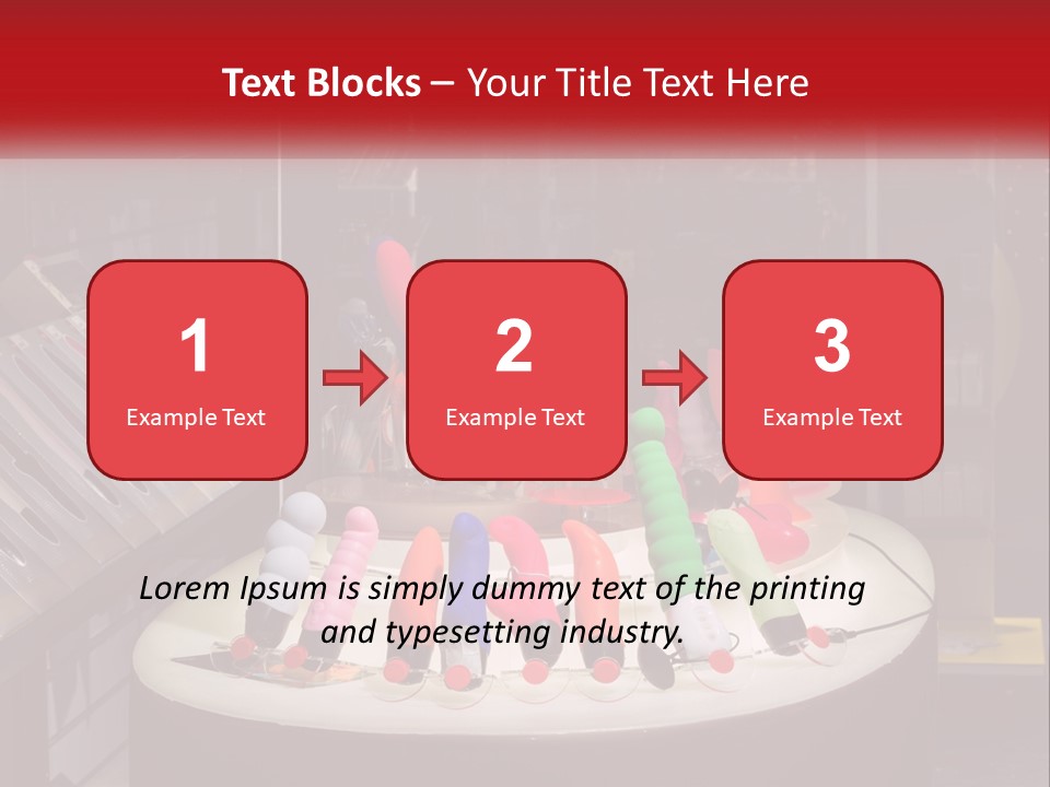 A Display Case Filled With Lots Of Different Colored Items PowerPoint Template