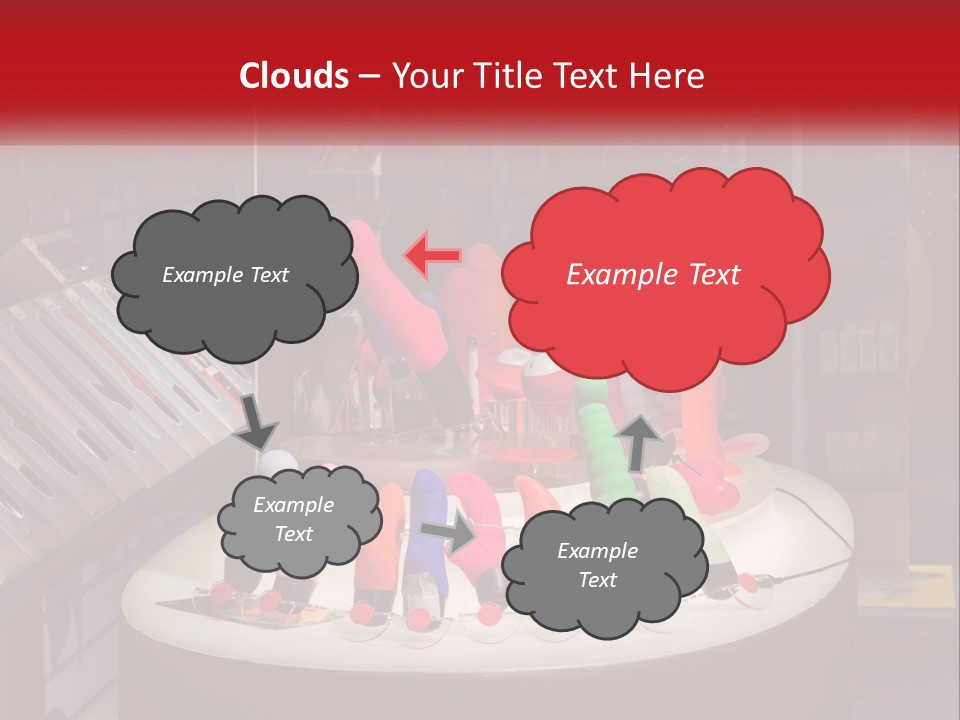 A Display Case Filled With Lots Of Different Colored Items PowerPoint Template