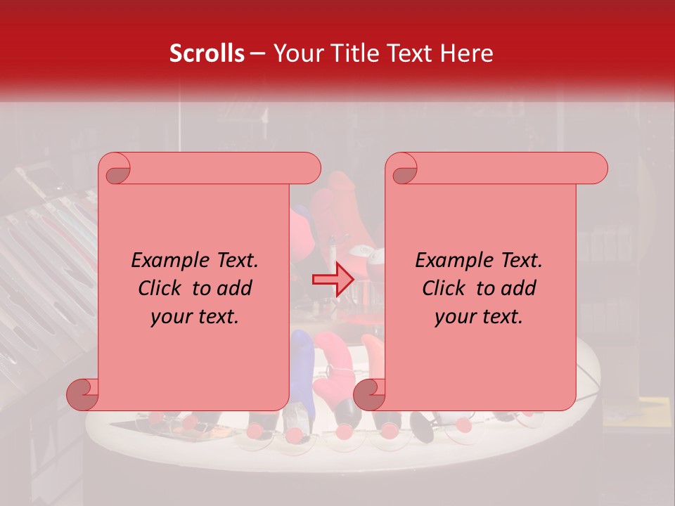 A Display Case Filled With Lots Of Different Colored Items PowerPoint Template