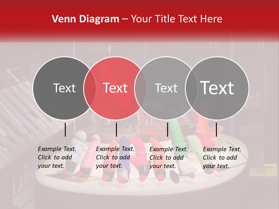 A Display Case Filled With Lots Of Different Colored Items PowerPoint Template