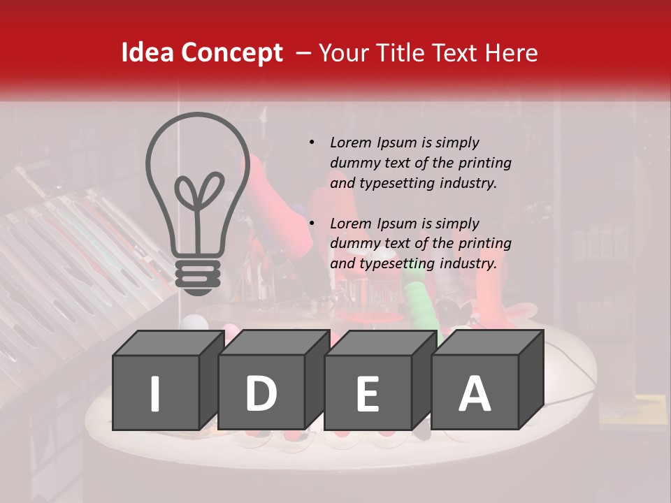 A Display Case Filled With Lots Of Different Colored Items PowerPoint Template