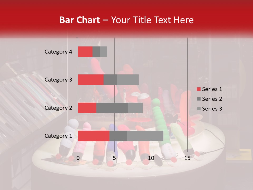 A Display Case Filled With Lots Of Different Colored Items PowerPoint Template