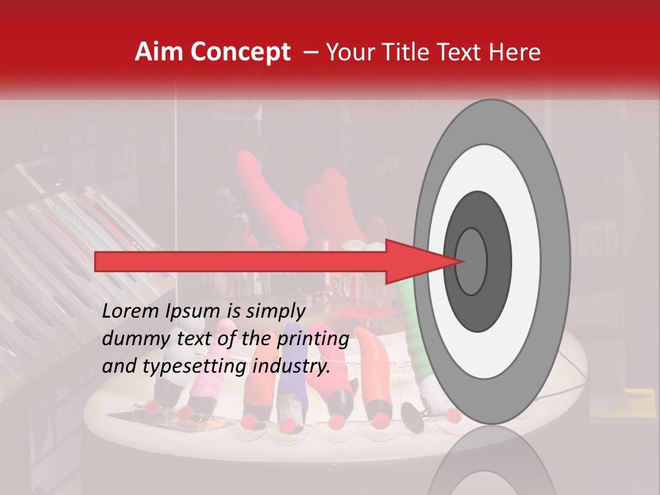 A Display Case Filled With Lots Of Different Colored Items PowerPoint Template