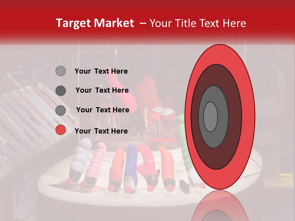 A Display Case Filled With Lots Of Different Colored Items PowerPoint Template