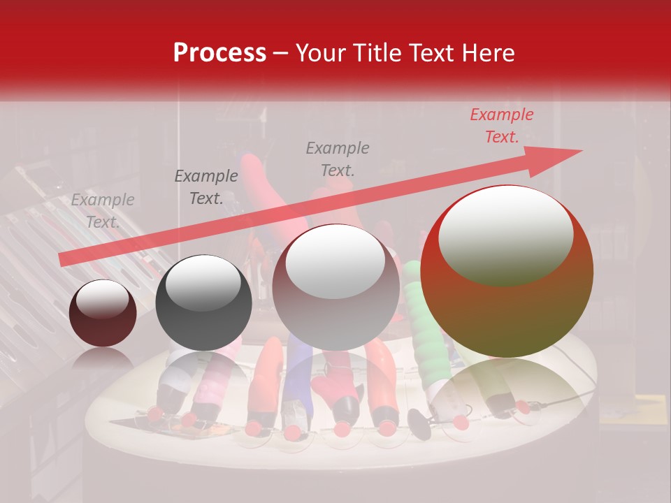 A Display Case Filled With Lots Of Different Colored Items PowerPoint Template