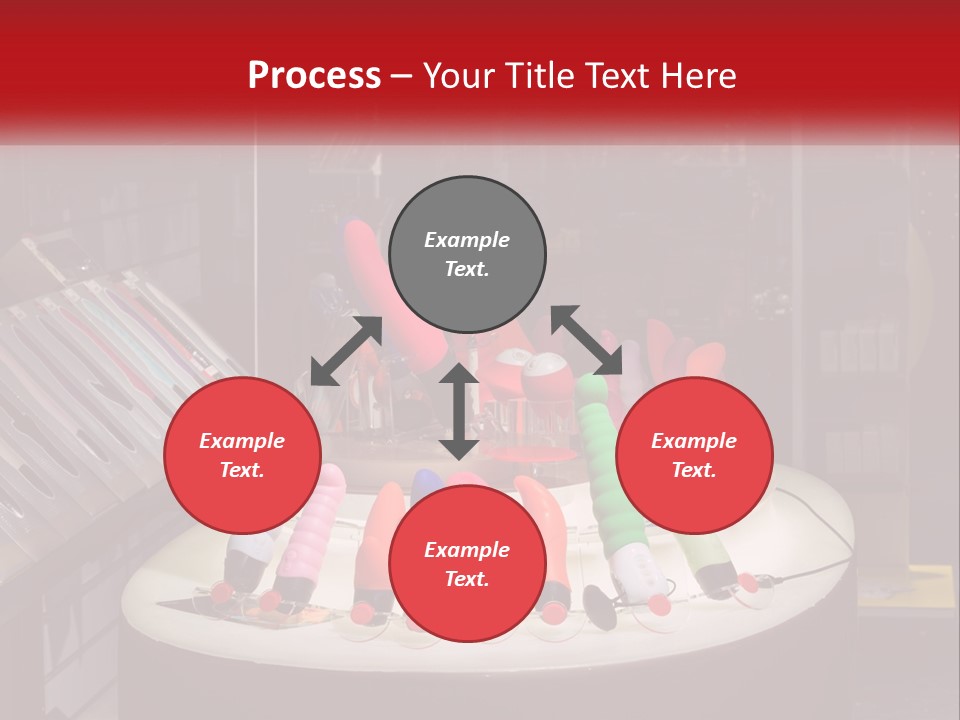 A Display Case Filled With Lots Of Different Colored Items PowerPoint Template