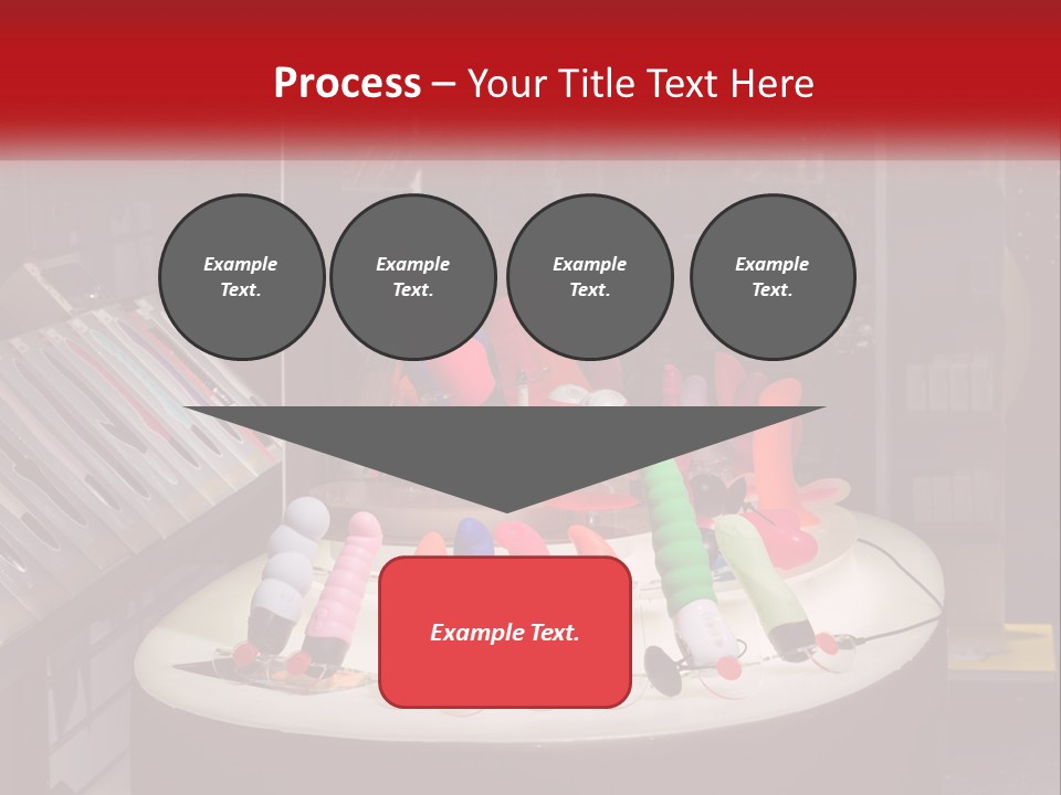 A Display Case Filled With Lots Of Different Colored Items PowerPoint Template