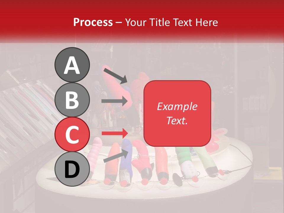 A Display Case Filled With Lots Of Different Colored Items PowerPoint Template