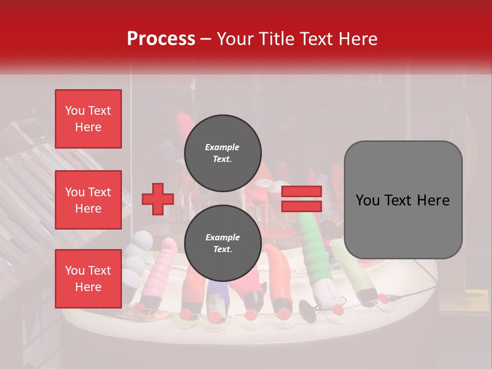 A Display Case Filled With Lots Of Different Colored Items PowerPoint Template