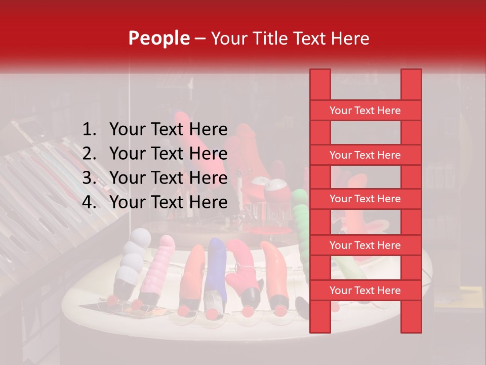 A Display Case Filled With Lots Of Different Colored Items PowerPoint Template