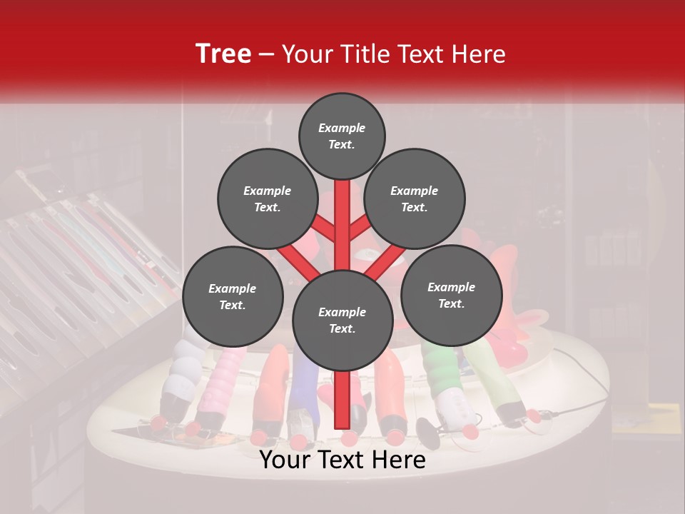 A Display Case Filled With Lots Of Different Colored Items PowerPoint Template