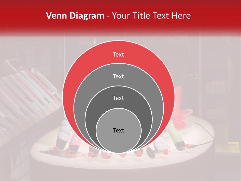 A Display Case Filled With Lots Of Different Colored Items PowerPoint Template
