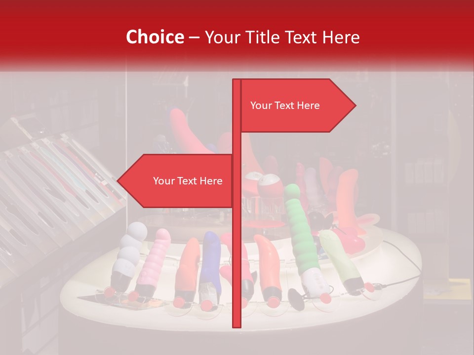 A Display Case Filled With Lots Of Different Colored Items PowerPoint Template