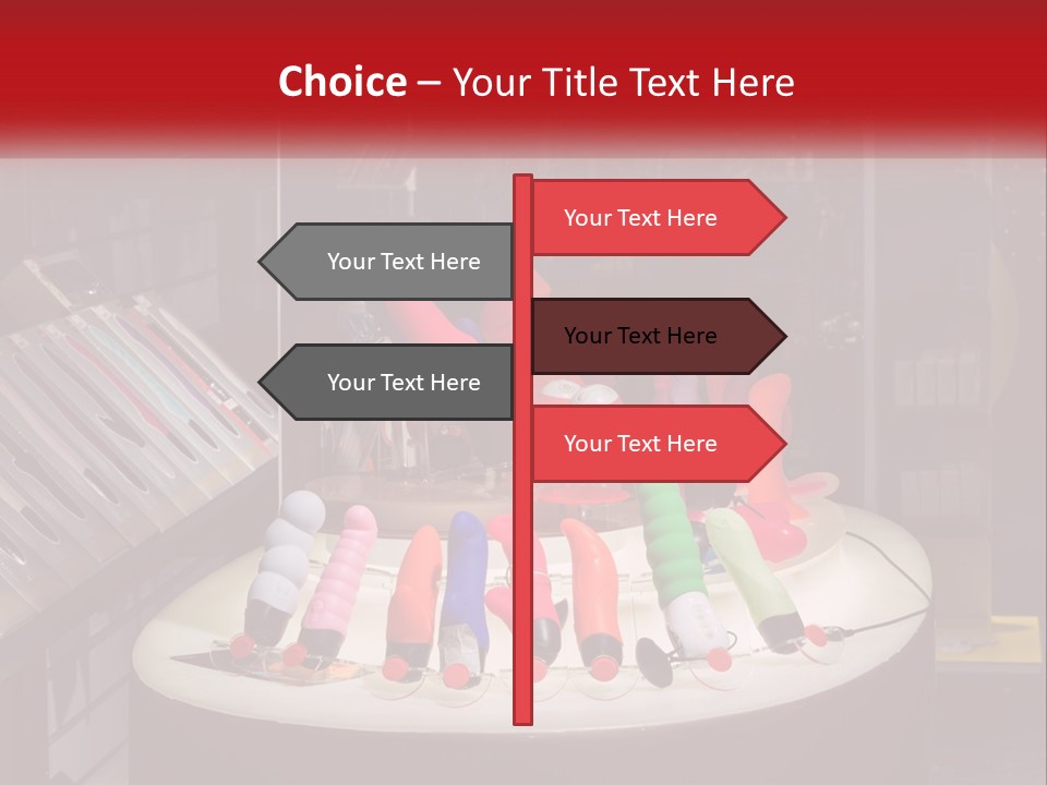 A Display Case Filled With Lots Of Different Colored Items PowerPoint Template