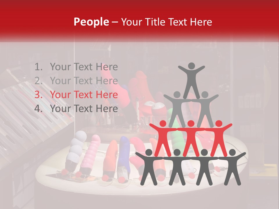 A Display Case Filled With Lots Of Different Colored Items PowerPoint Template