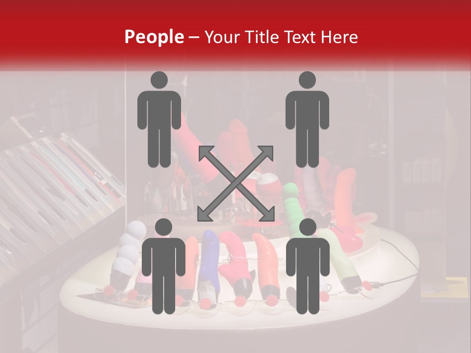 A Display Case Filled With Lots Of Different Colored Items PowerPoint Template