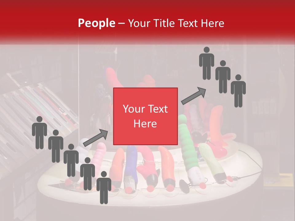 A Display Case Filled With Lots Of Different Colored Items PowerPoint Template