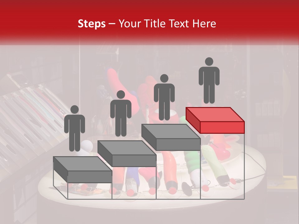 A Display Case Filled With Lots Of Different Colored Items PowerPoint Template