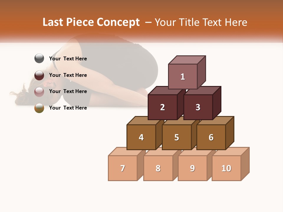 A Woman Is Doing A Yoga Pose On The Floor PowerPoint Template