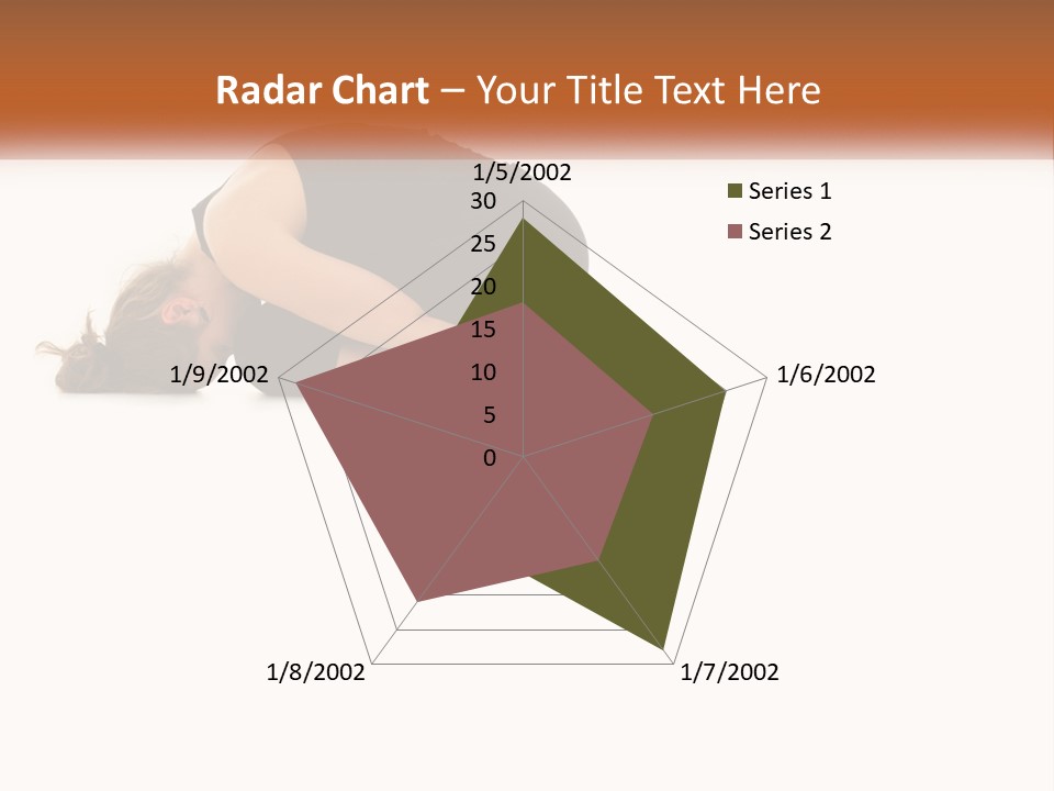 A Woman Is Doing A Yoga Pose On The Floor PowerPoint Template