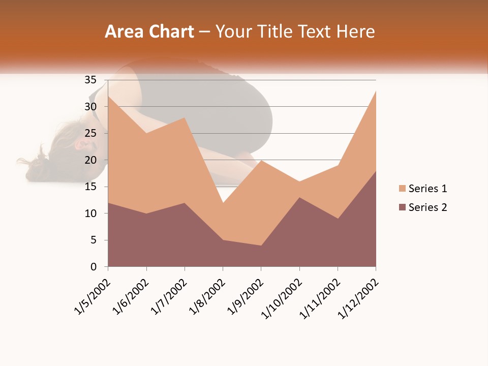 A Woman Is Doing A Yoga Pose On The Floor PowerPoint Template
