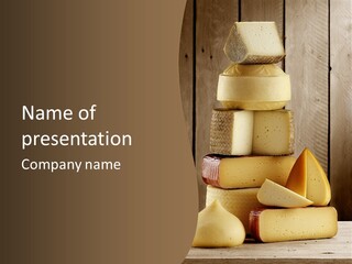 A Pile Of Cheese Powerpoint Presentation Template PowerPoint Template